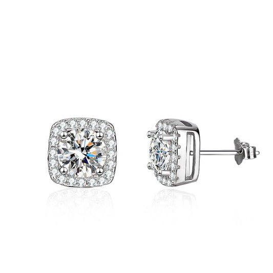 Moissanite Sparkle Ear Studs