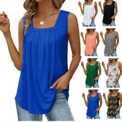 🚀BUY 2 GET Free Shipping🔥2025 Women's Square Neck Sleeveless Vest T-Shirt
