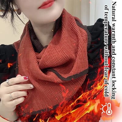 Happy Cotton Scarf" Versatile Double-Sided Magnetic Clasp Silk Scarf