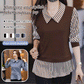 Women's Chic Faux 2-Piece Shirt