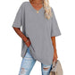🌷2026 Summer Sale 50% OFF☀️Women's Summer Half Sleeve Casual Loose Fit Cotton Tunic T-shirt