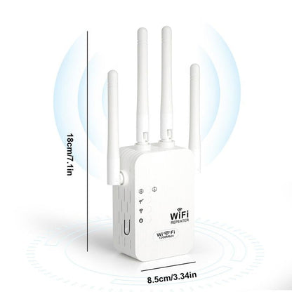 🎁Last Day Promotion 50% 🔥WiFi Extender 2025,1200Mbps Dual Band (5GHz/2.4GHz) Signal Booster, Covers 10,000 sq. ft & 50 Devices, Repeater with Ethernet Port