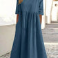 🔥Hot Sale -Round Neck Pocket Halter Cotton Dress