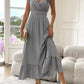 👗V-Neck Ruffled Maxi Dress – Effortless Elegance for Every Occasion!