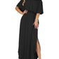 ⏰Last Day Sale 50% OFF💃Women's Off-Shoulder Ruffled Side-Slit Maxi Dress with Pockets ✨