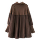 Plus Size Solid Color Lantern Sleeve Knit Dress