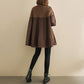 Plus Size Solid Color Lantern Sleeve Knit Dress