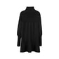 Plus Size Solid Color Lantern Sleeve Knit Dress