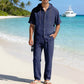 🌴Vacation Mode, Everyday Comfort 👕Men's Casual Hooded Shirt & Pants Set