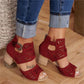Women's Summer Hollow Leather Corrective Sandals