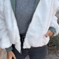 Reversible Oversize Fleece Hooded Jacket