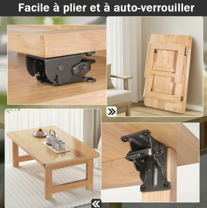 ⏳Limited 50% Discount🎁Heavy Duty Folding Table Leg Brackets with Self-Locking Hinges
