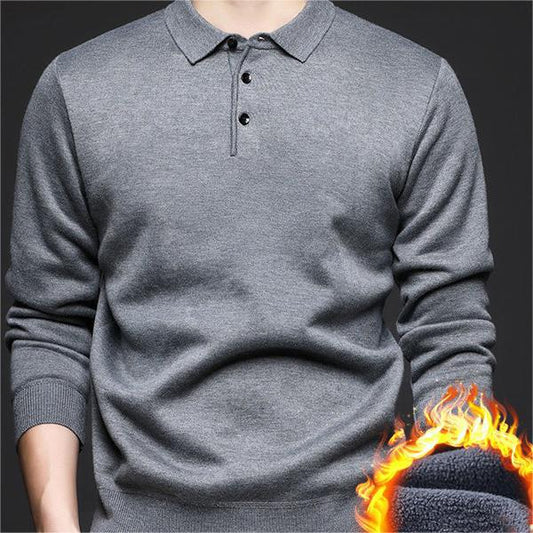 🔥New Hot Sale🔥Men's Lightweight & Warm Casual Basic Collared Knit Sweater