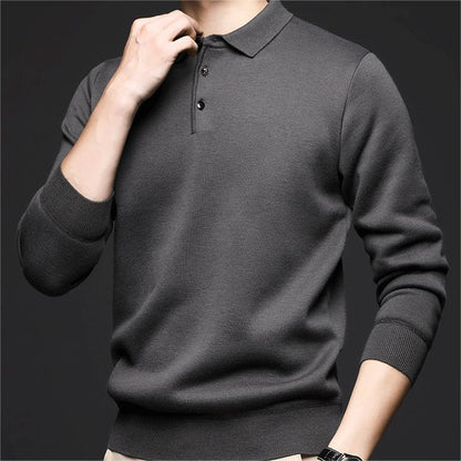 🔥New Hot Sale🔥Men's Lightweight & Warm Casual Basic Collared Knit Sweater