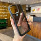 Carbon Fiber Frame Transparent Phone Case for iPhone Series