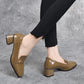 Women's Slip On Chunky Mid Heel Loafers