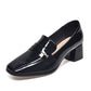 Women's Slip On Chunky Mid Heel Loafers