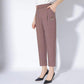 Women's Solid Color Casual Pants with Pockets