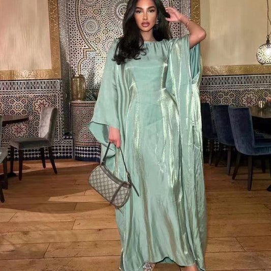 Women's Elegant Flowing Satin Long Dress