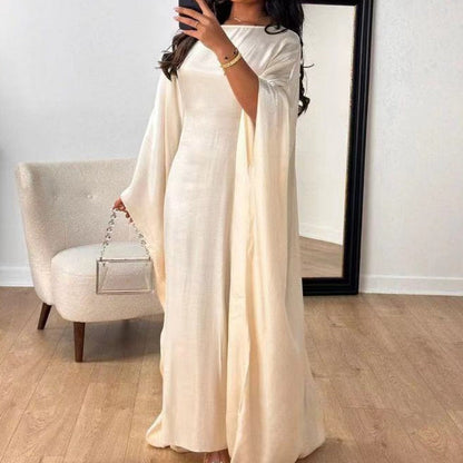 Women's Elegant Flowing Satin Long Dress