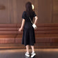 Summer Solid Color Short Sleeve Dress