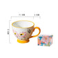 Hand-painted Embossed Underglaze Ceramic Mug