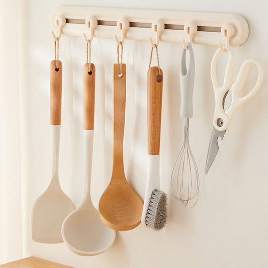 Kitchen Sliding Adhesive Hook Rack