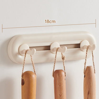 Kitchen Sliding Adhesive Hook Rack