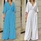 Women's Elegant V-Neck Wide Leg Jumpsuit