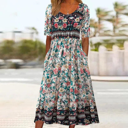 🌷Spring Hot Sale 49% OFF🍃🔥Women’s Elegant Bohemian Print Dress
