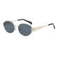 Vintage Oval Frame Sunglasses With Case