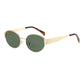 Vintage Oval Frame Sunglasses With Case