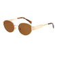 Vintage Oval Frame Sunglasses With Case