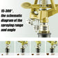 1/2 Inch Alloy Rotary Ground Insert Garden Sprinkler