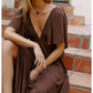 Summer V-Neck Loose Long Dress