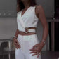 Women's 2 Piece Outfits Crop Vest & Wide Leg Pants