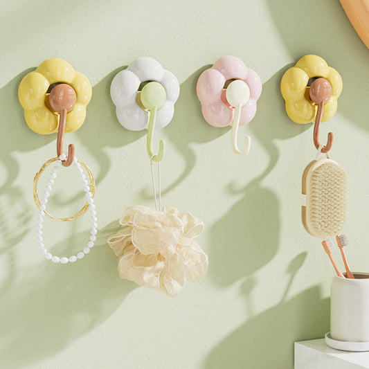 Flower-Shaped Suction Cup Hook for Bathroom & Kitchen
