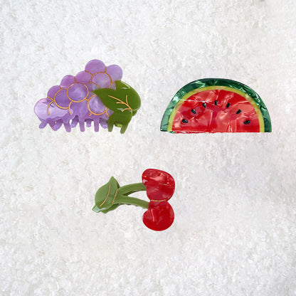 Creative Fruit Hair Claw Clips Set