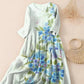 Printed Pleated Midi Dress