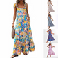 Women's Vacation Style Printed Halter Dress