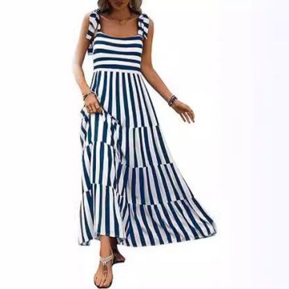 Women's Vacation Style Printed Halter Dress