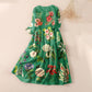 Printed Pleated Midi Dress
