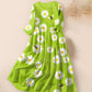 Printed Pleated Midi Dress