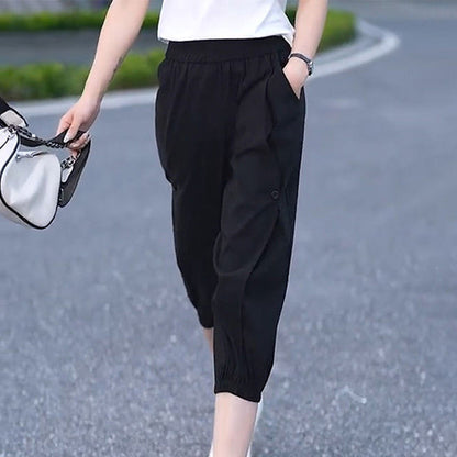 Women's Loose Quick-Drying Mid-Length Cool Cropped Trousers