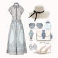 Women Vintage Printed Two Piece Set