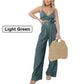 Spaghetti Strap Top Wide Leg Pants 2-Piece Set