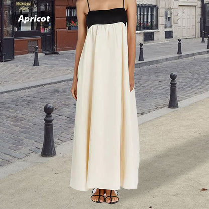 Women’s Casual Vacation Backless Cotton Sling Dress