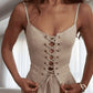 Sleeveless Tie Front Top & Pants 2-Piece Set