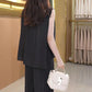 Women’s Stylish Flowy 2-piece Set Sleeveless Top and Wide-leg Pants