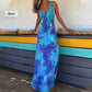 Women's Sexy Backless Cross Maxi Dress